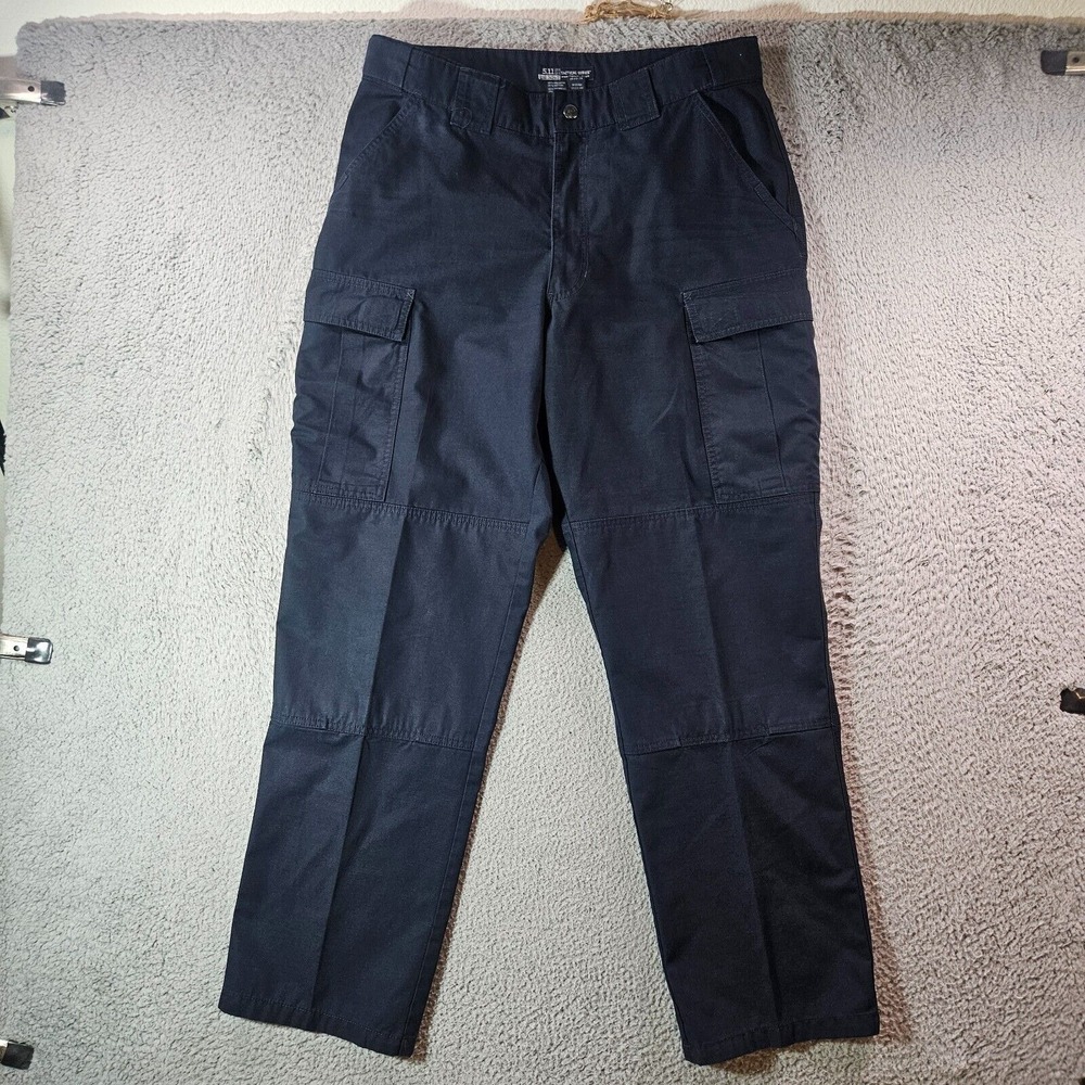 511 5.11 Tactical Series Cargo Pants Men Large Inseam 31" Workwear Navy Blue